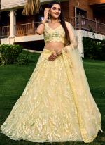 Soft Net Yellow Wedding Wear Embroidery Work Lehenga Choli